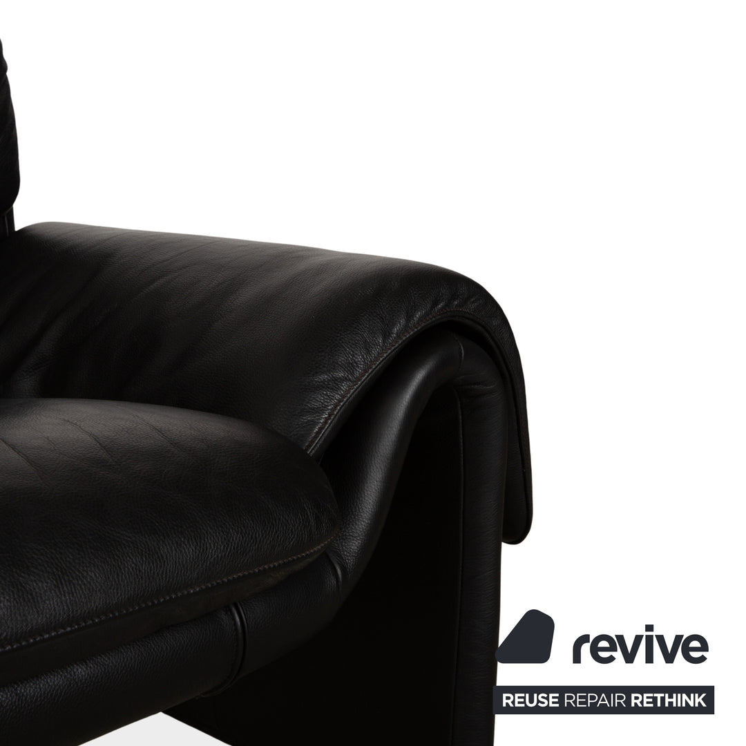 de Sede DS-2011 Leder Zweisitzer Schwarz Sofa Couch