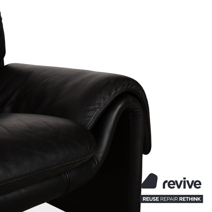 de Sede DS-2011 Leder Zweisitzer Schwarz Sofa Couch