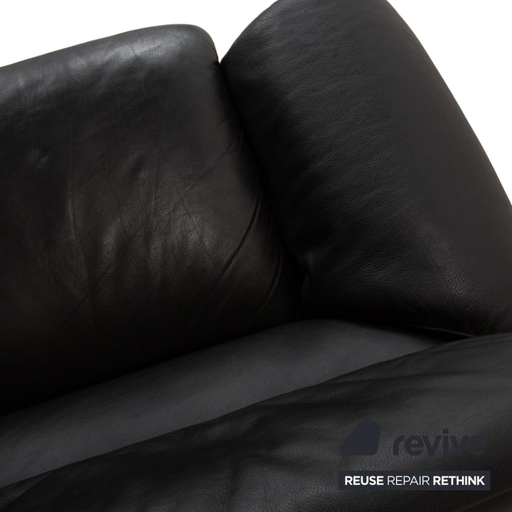 de Sede DS-2011 Leder Zweisitzer Schwarz Sofa Couch