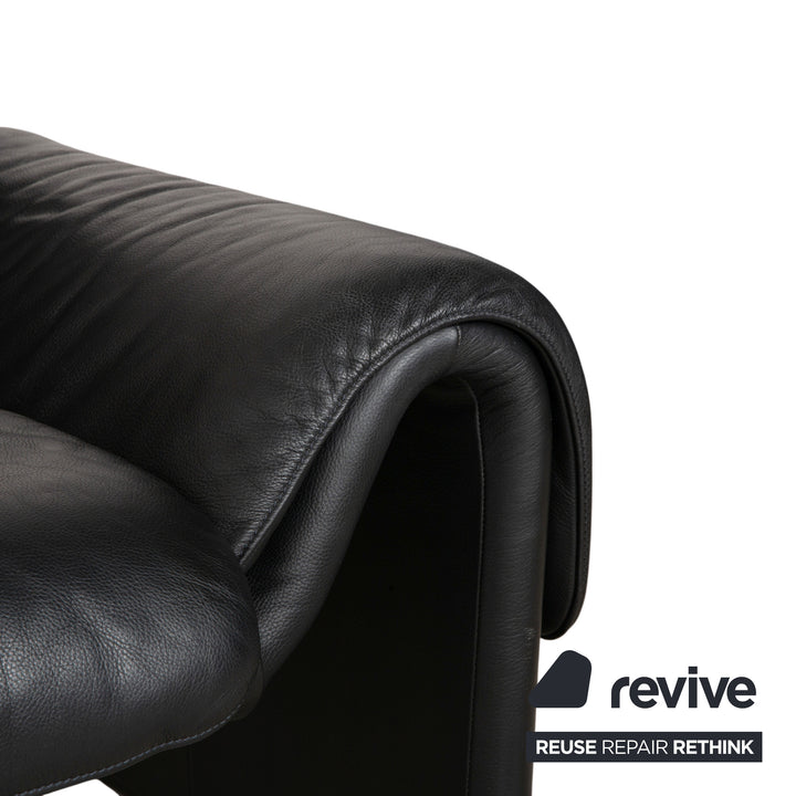 de Sede DS-2011 Leder Zweisitzer Schwarz Sofa Couch