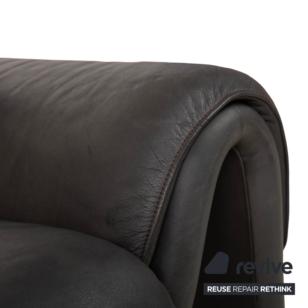 de Sede DS-2011 Leder Zweisitzer Schwarz Sofa Couch