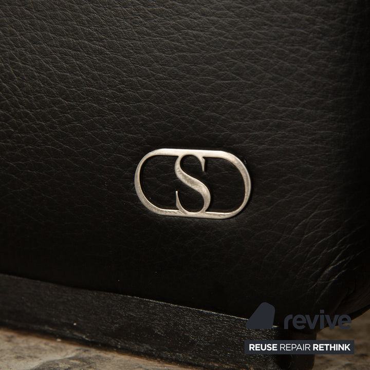 de Sede DS 2011 Leather Two Seater Black Sofa Couch