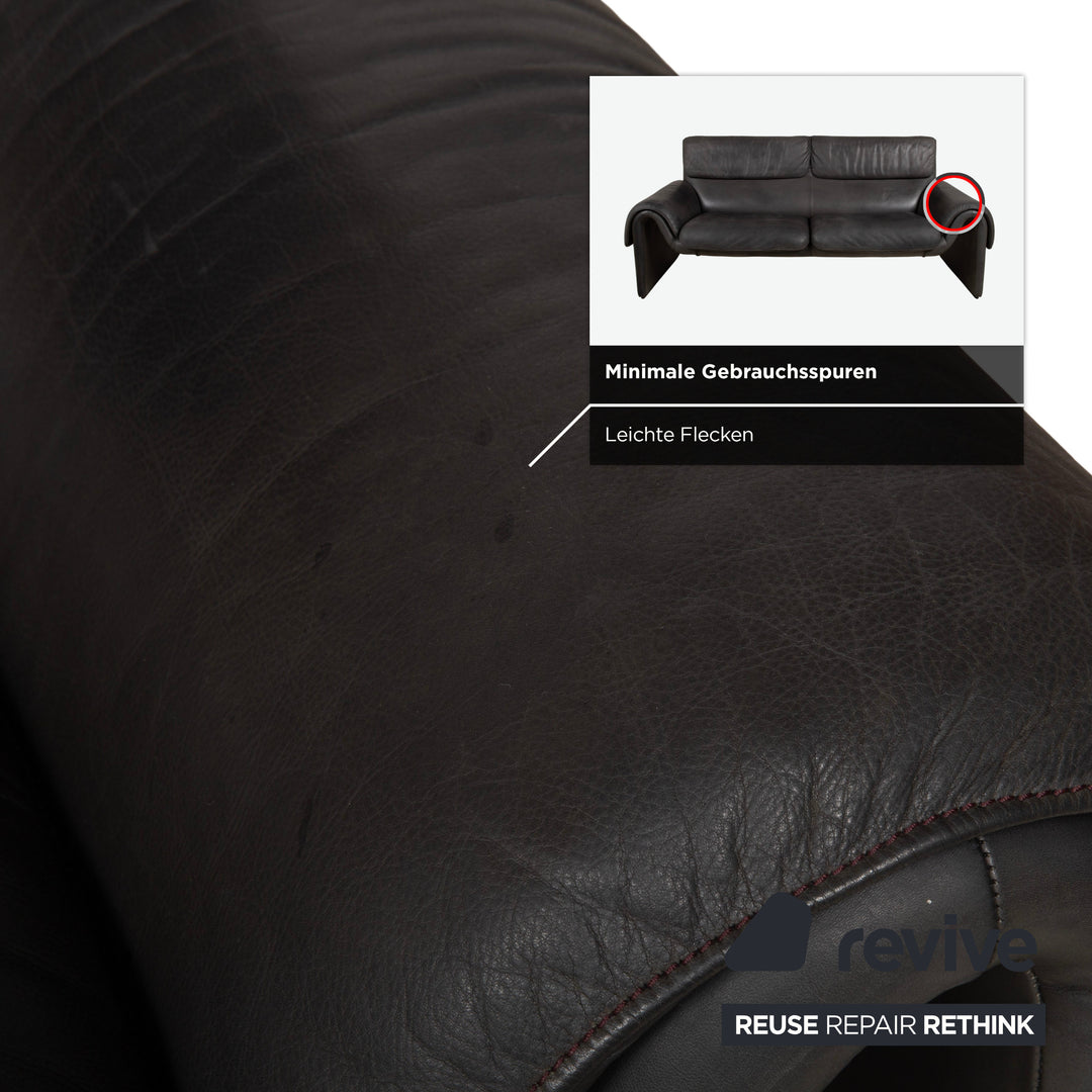 de Sede DS-2011 Leder Zweisitzer Schwarz Sofa Couch