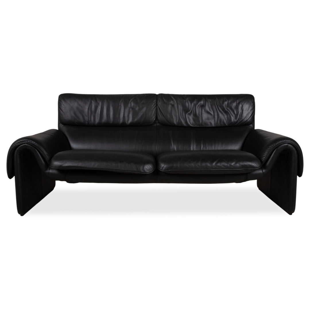 de Sede DS 2011  Zweisitzer Leder Sofa Schwarz Couch