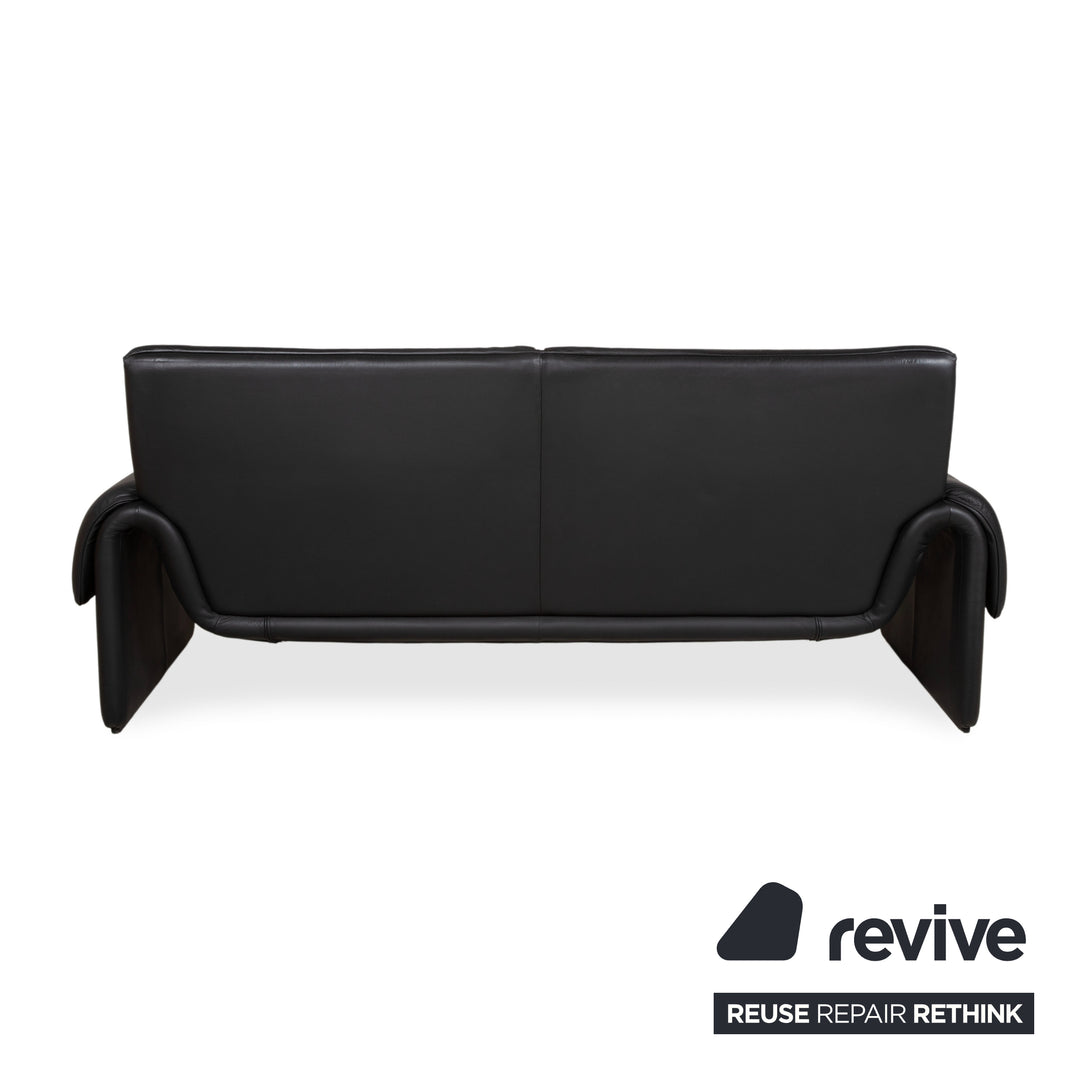 de Sede DS 2011  Zweisitzer Leder Sofa Schwarz Couch