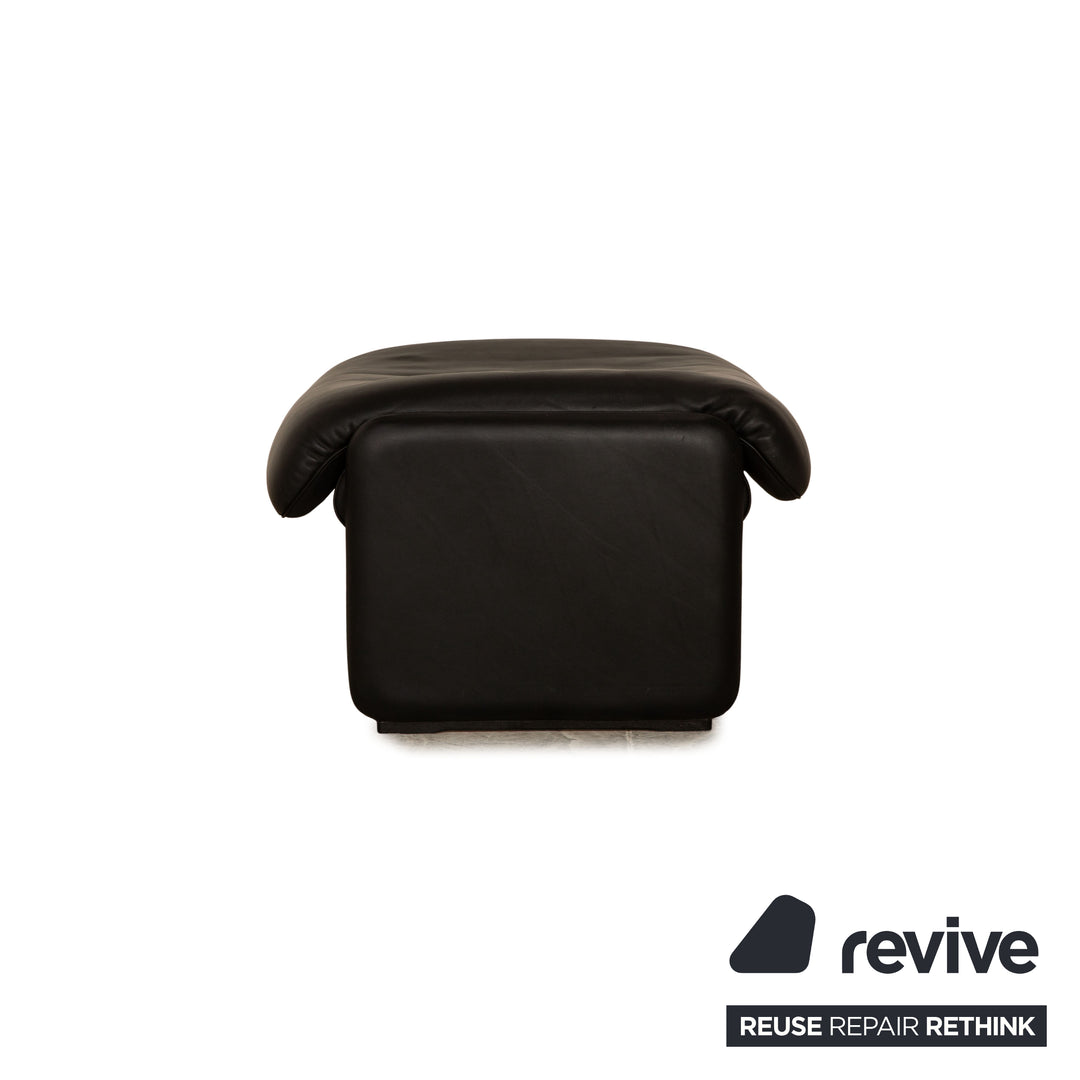 de Sede DS 2018 Leder Sofa Garnitur Schwarz Dreisitzer Hocker Sessel manuelle Relaxfunktion