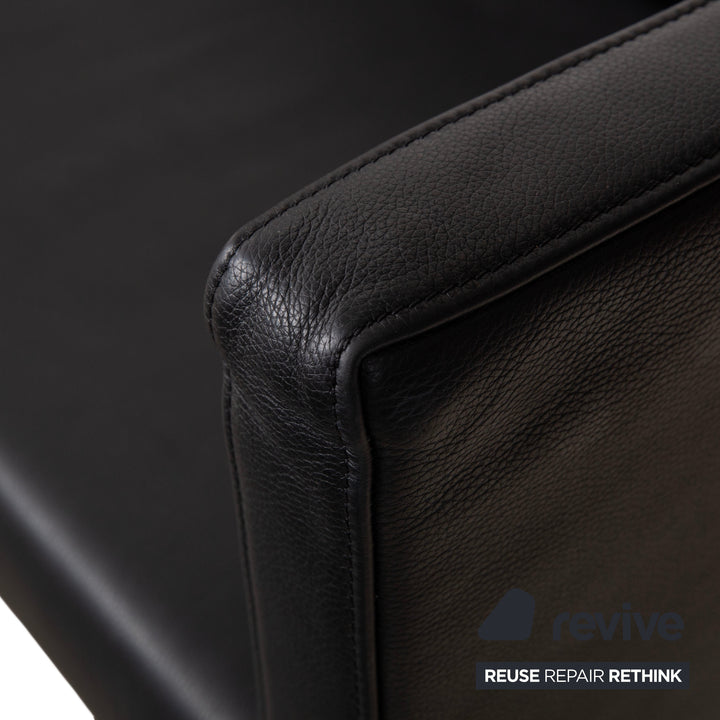 de Sede DS-207 Leder Zweisitzer Sofa Couch Schwarz