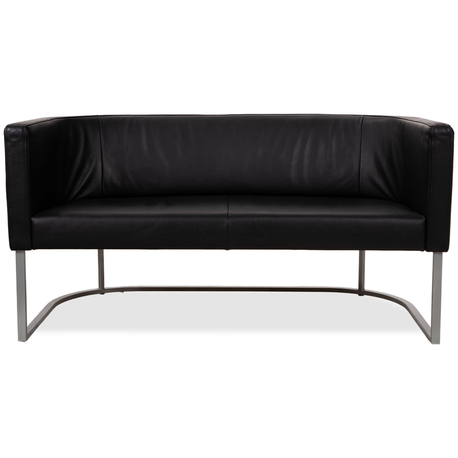 de Sede DS-207 Leder Zweisitzer Sofa Couch Schwarz