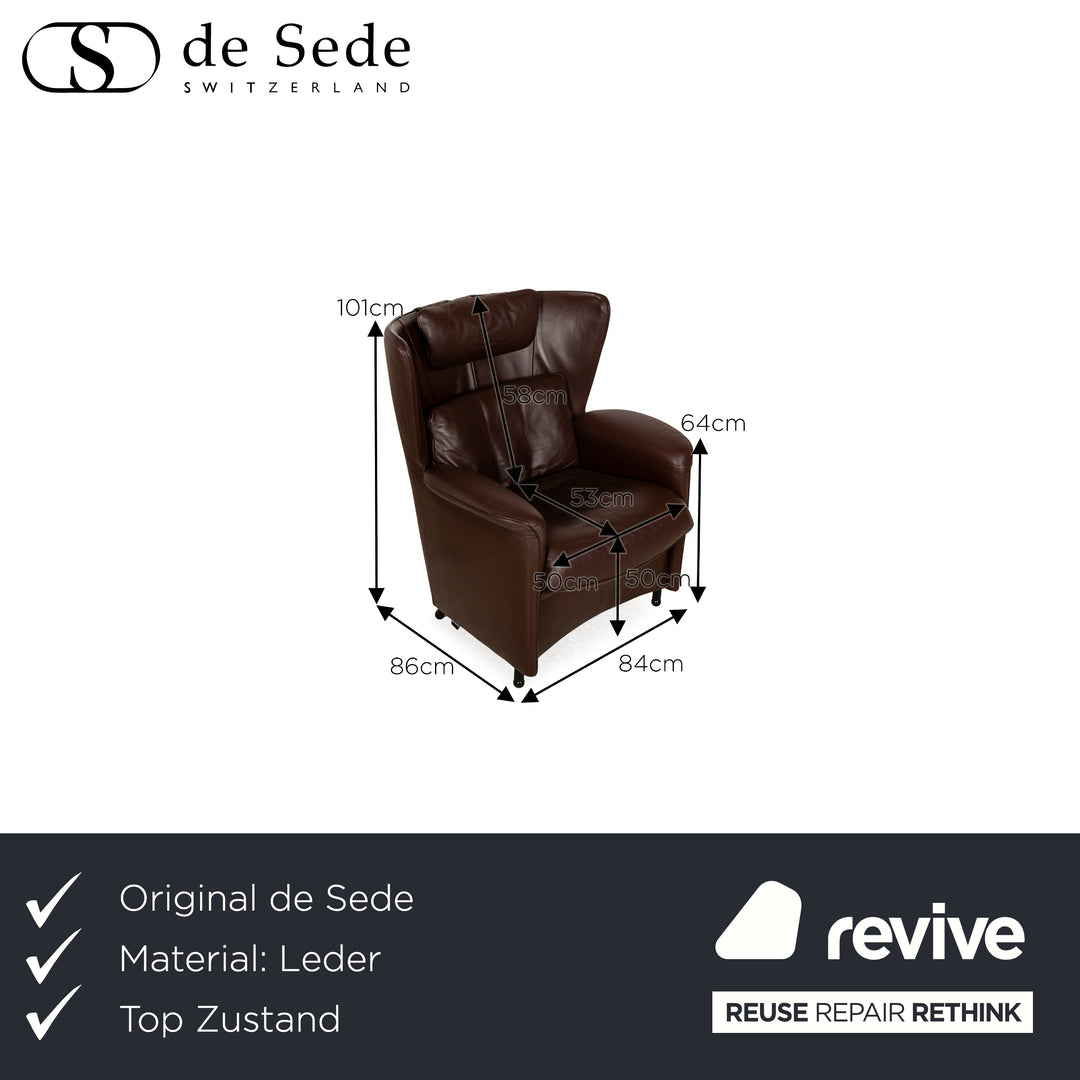 de Sede DS 23 Leather Armchair Brown