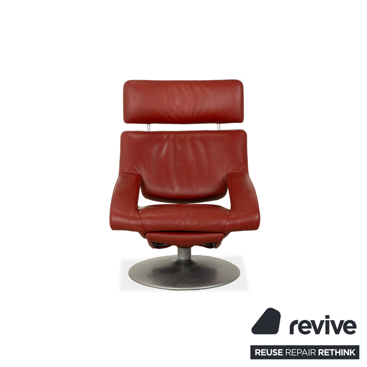 de Sede DS-255 Leder Sessel Rot Orange manuelle Funktion