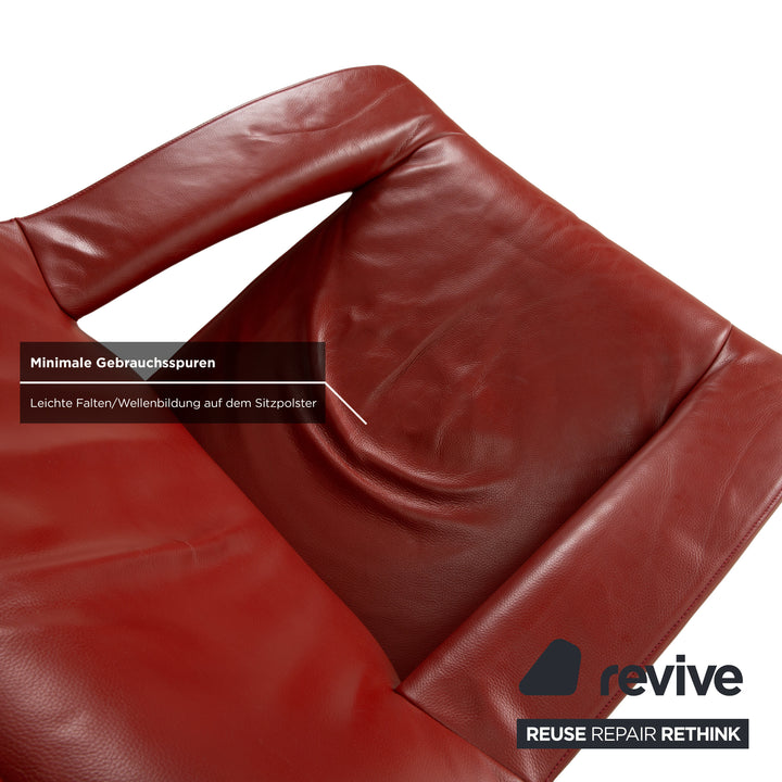 de Sede DS-255 Leder Sessel Rot Orange manuelle Funktion