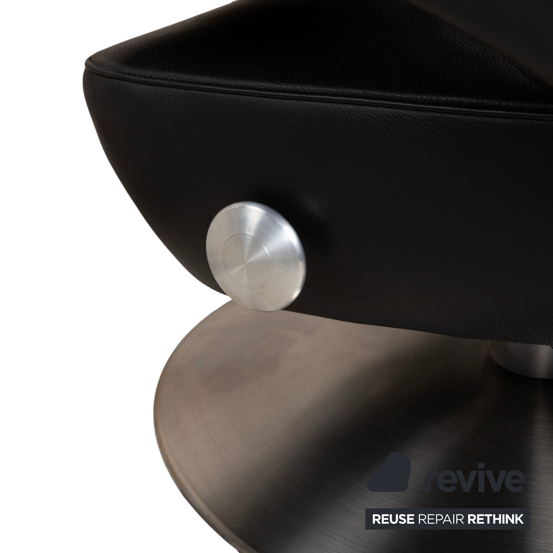 de Sede DS-255 Leder Sessel Schwarz inkl. Fußteil manuelle Funktion Relaxfunktion