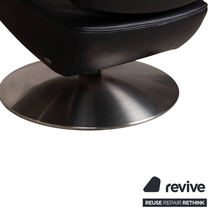 de Sede DS-255 Leder Sessel Schwarz inkl. Fußteil manuelle Funktion Relaxfunktion