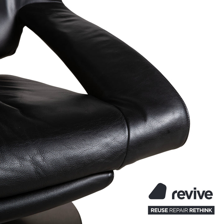 de Sede DS-255 Leder Sessel Schwarz inkl. Fußteil manuelle Funktion Relaxfunktion