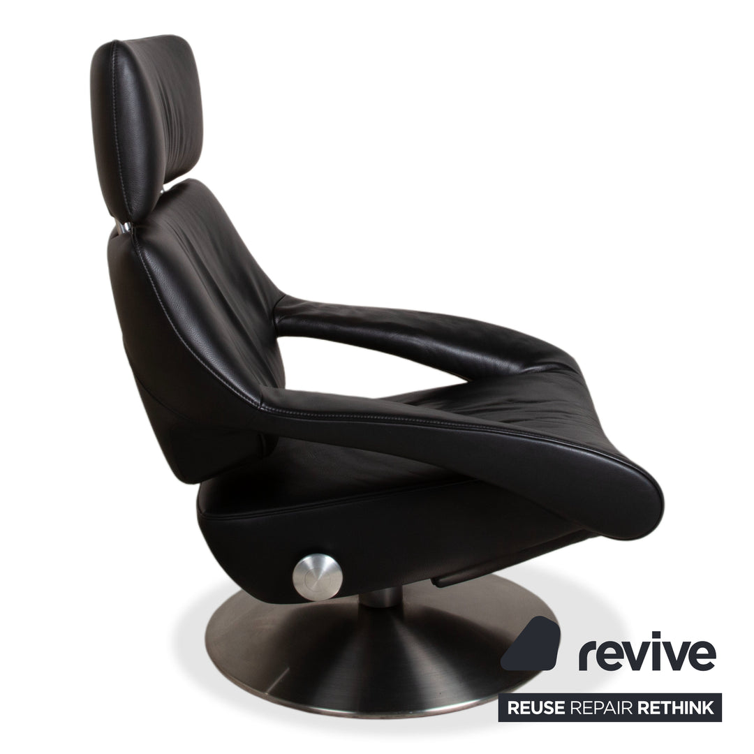 de Sede DS-255 Leder Sessel Schwarz inkl. Fußteil manuelle Funktion Relaxfunktion