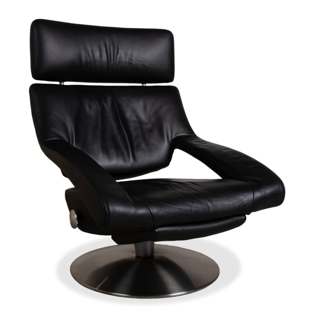 de Sede DS-255 Leder Sessel Schwarz inkl. Fußteil manuelle Funktion Relaxfunktion
