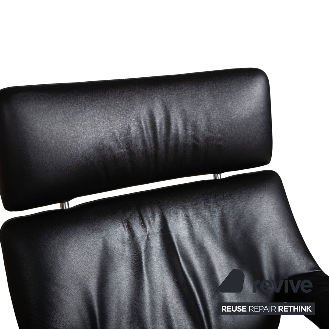 de Sede DS-255 Leder Sessel Schwarz inkl. Fußteil manuelle Funktion Relaxfunktion