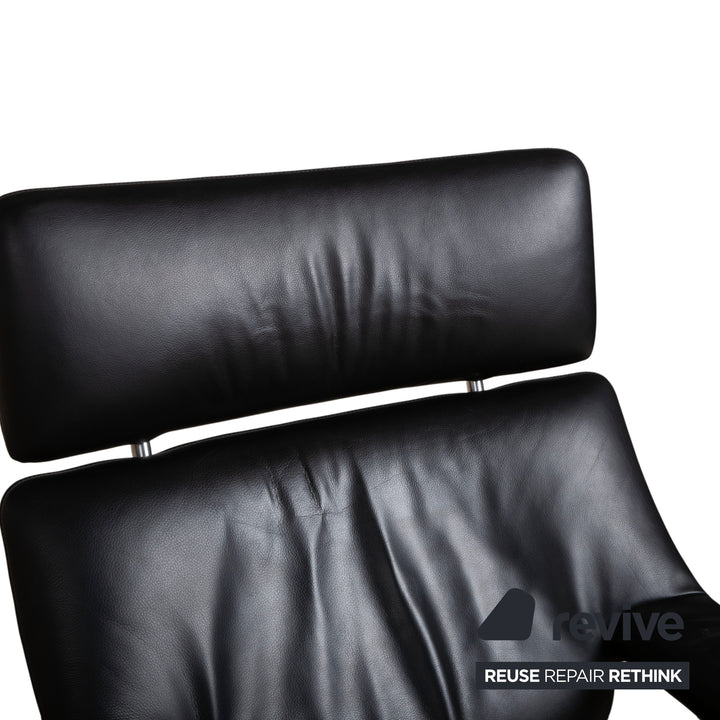 de Sede DS-255 Leder Sessel Schwarz inkl. Fußteil manuelle Funktion Relaxfunktion