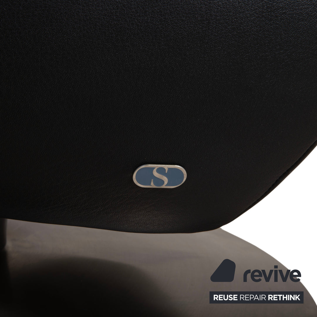 de Sede DS-255 Leder Sessel Schwarz inkl. Fußteil manuelle Funktion Relaxfunktion