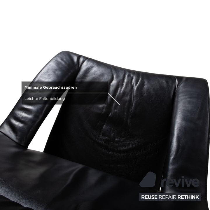 de Sede DS-255 Leder Sessel Schwarz inkl. Fußteil manuelle Funktion Relaxfunktion
