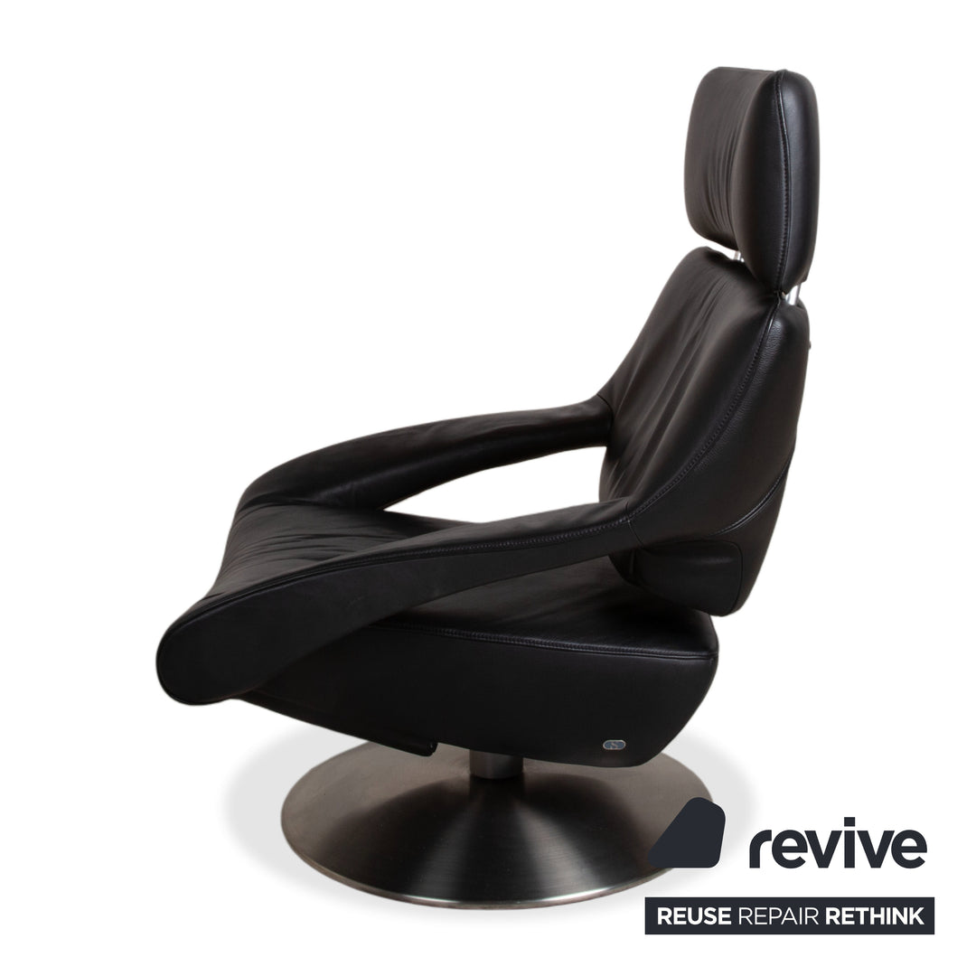 de Sede DS-255 Leder Sessel Schwarz inkl. Fußteil manuelle Funktion Relaxfunktion