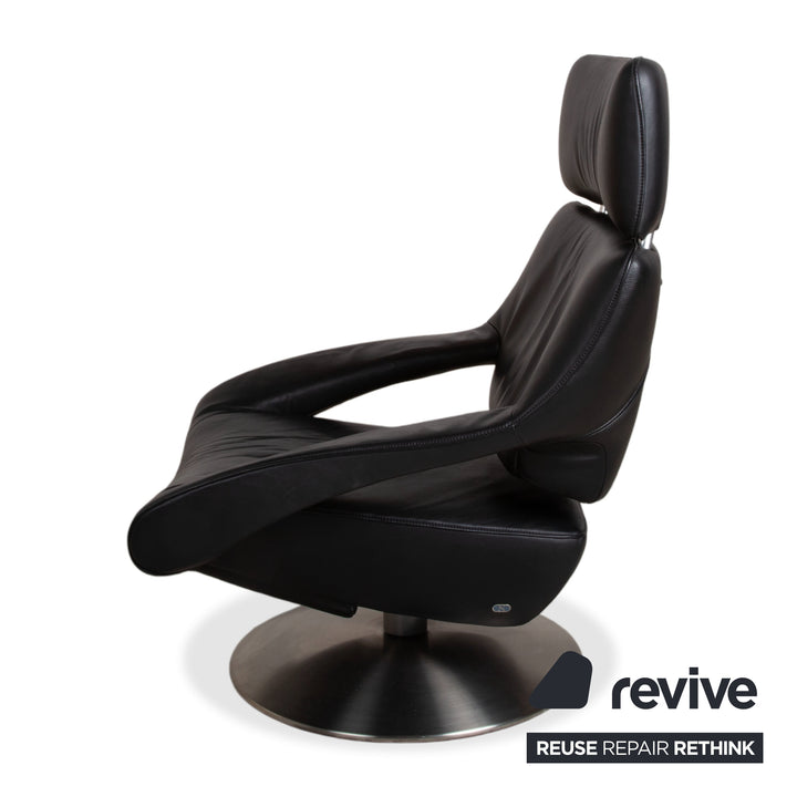 de Sede DS-255 Leder Sessel Schwarz inkl. Fußteil manuelle Funktion Relaxfunktion