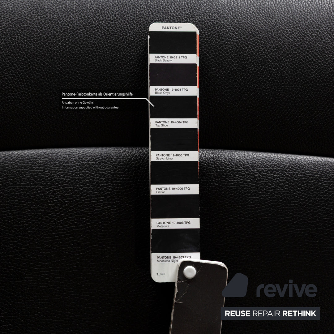 de Sede DS-256 Leder Sessel-Garnitur Schwarz manuelle Funktion