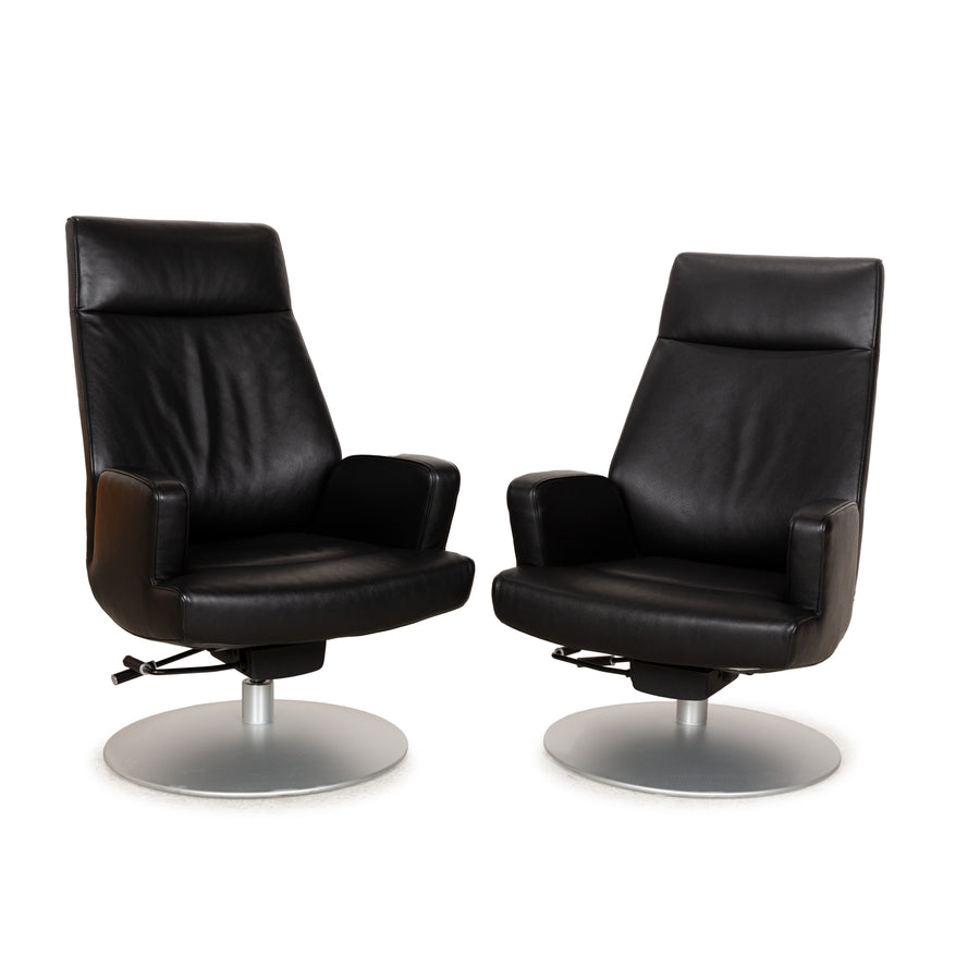 de Sede DS-256 Leder Sessel-Garnitur Schwarz manuelle Funktion