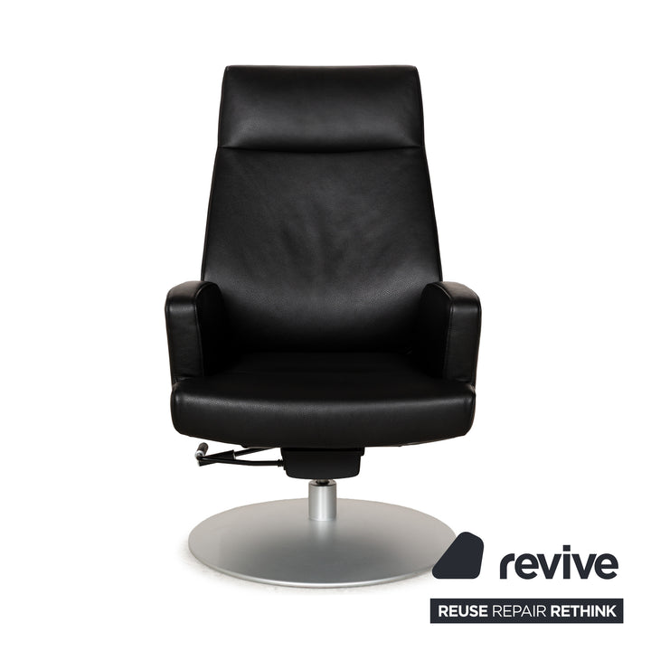 Fauteuil en cuir noir de Sede DS-256 avec fonction manuelle