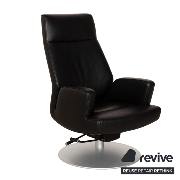 Fauteuil en cuir noir de Sede DS-256 avec fonction manuelle