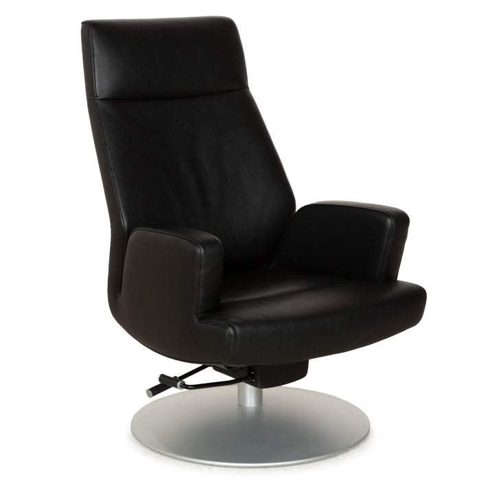 Fauteuil en cuir noir de Sede DS-256 avec fonction manuelle