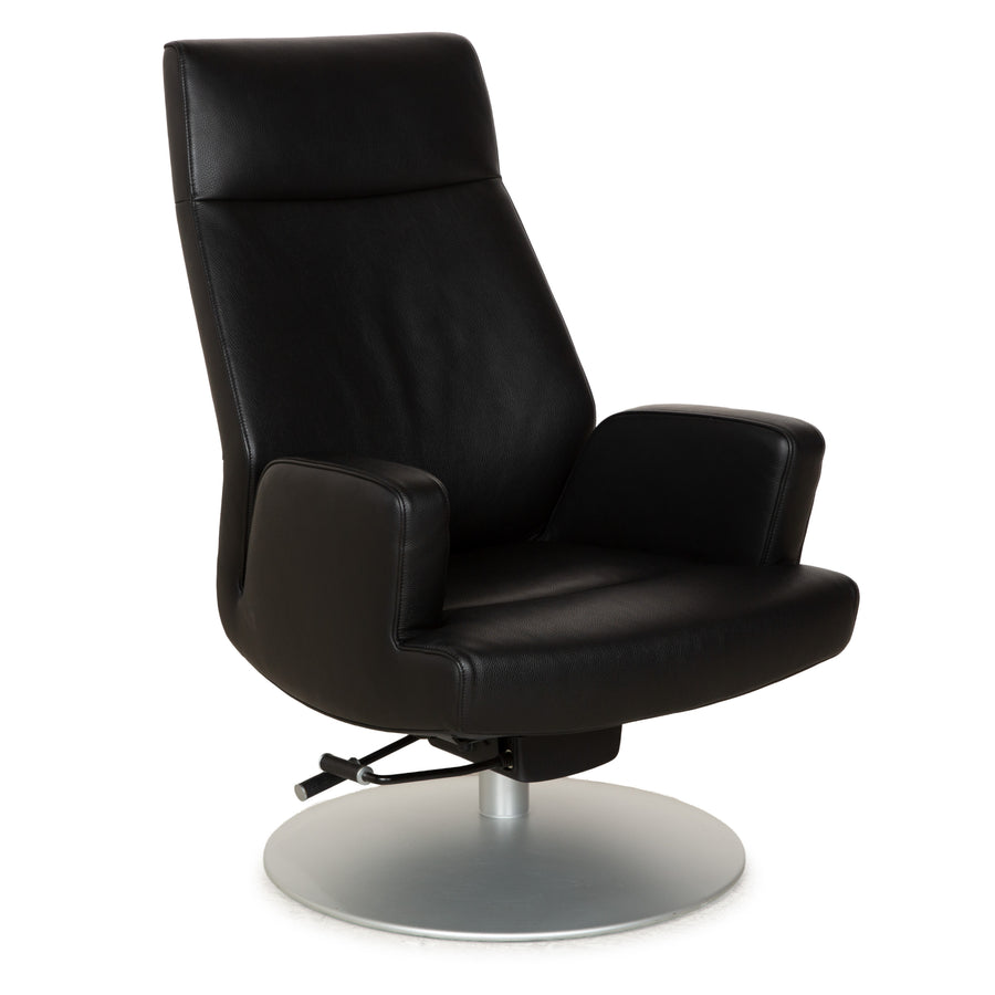 Fauteuil en cuir noir de Sede DS-256 avec fonction manuelle