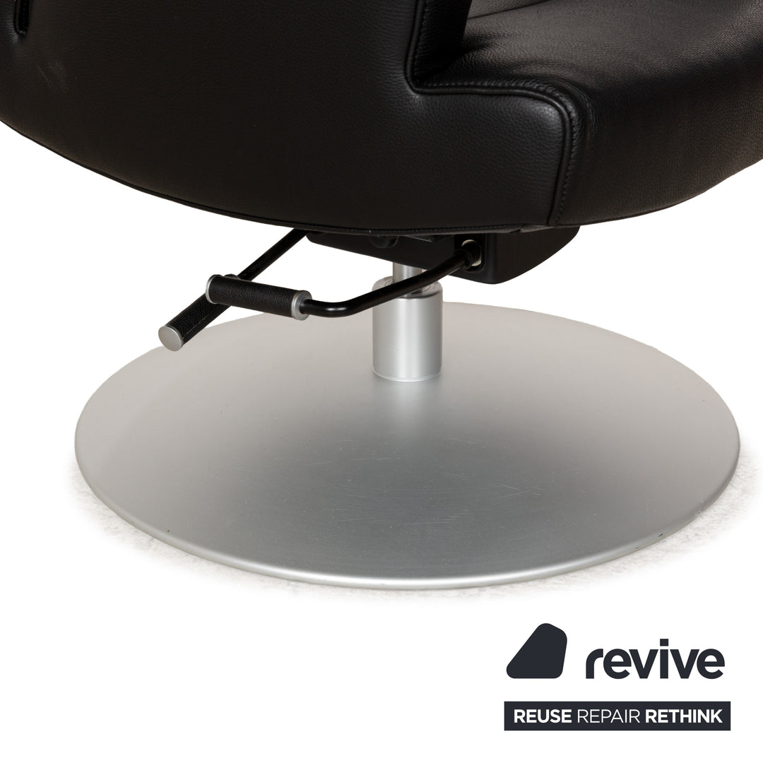 Fauteuil en cuir noir de Sede DS-256 avec fonction manuelle
