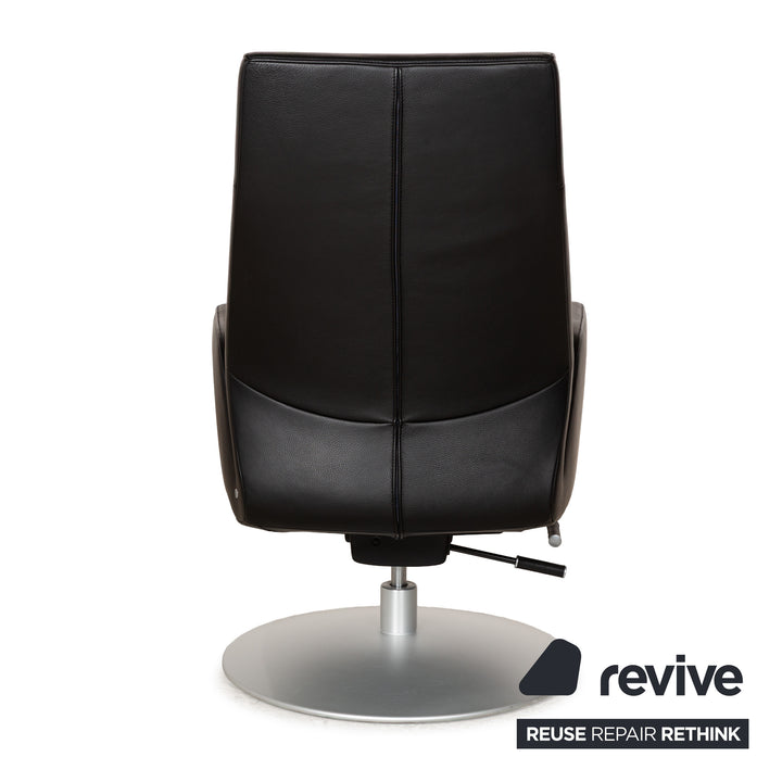 Fauteuil en cuir noir de Sede DS-256 avec fonction manuelle