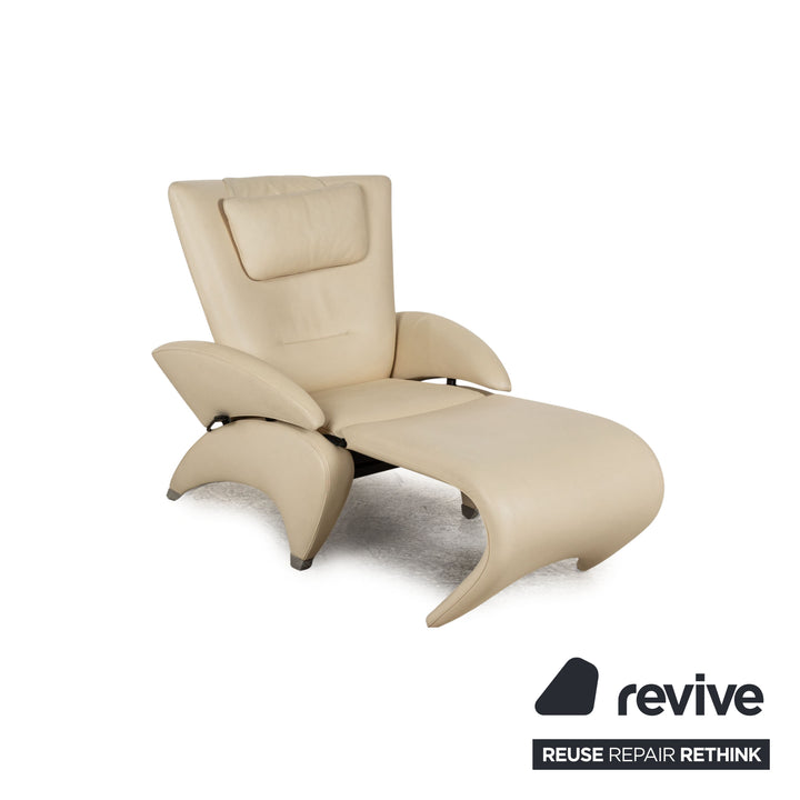 De Sede DS 260 Leather Armchair Beige Manual Function