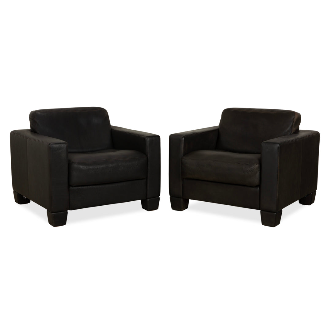 de Sede DS-270 Leather 2x Armchair Black Slate