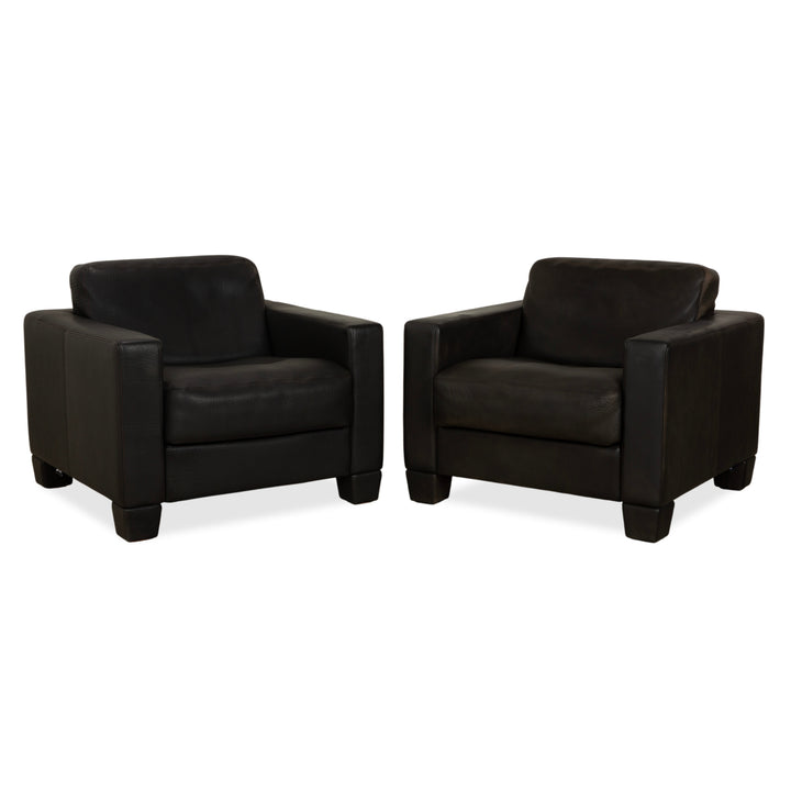 de Sede DS-270 Leather 2x Armchair Black Slate