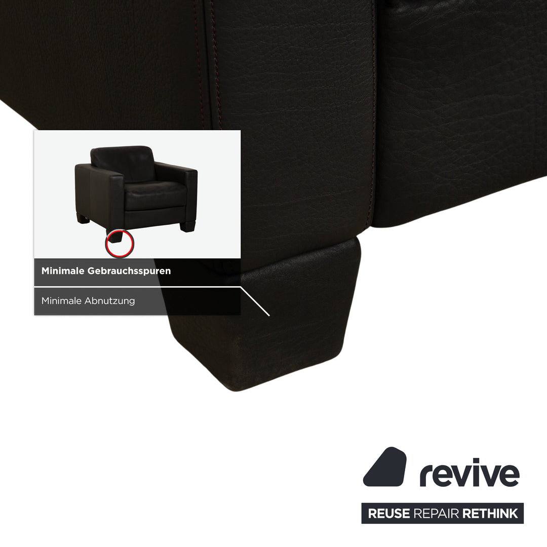 de Sede DS-270 Leather 2x Armchair Black Slate