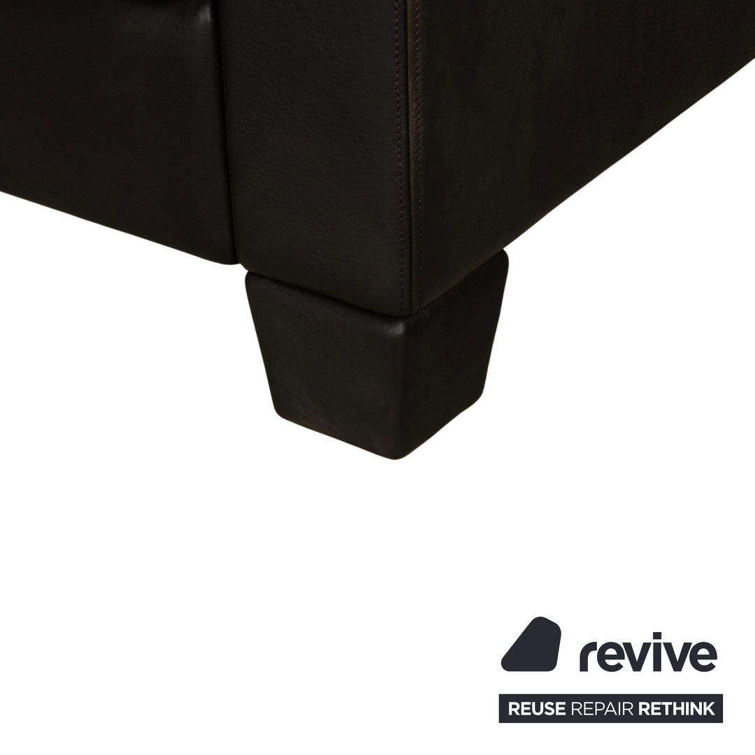 Fauteuil en cuir Sede DS-270 2 places, coloris ardoise noire