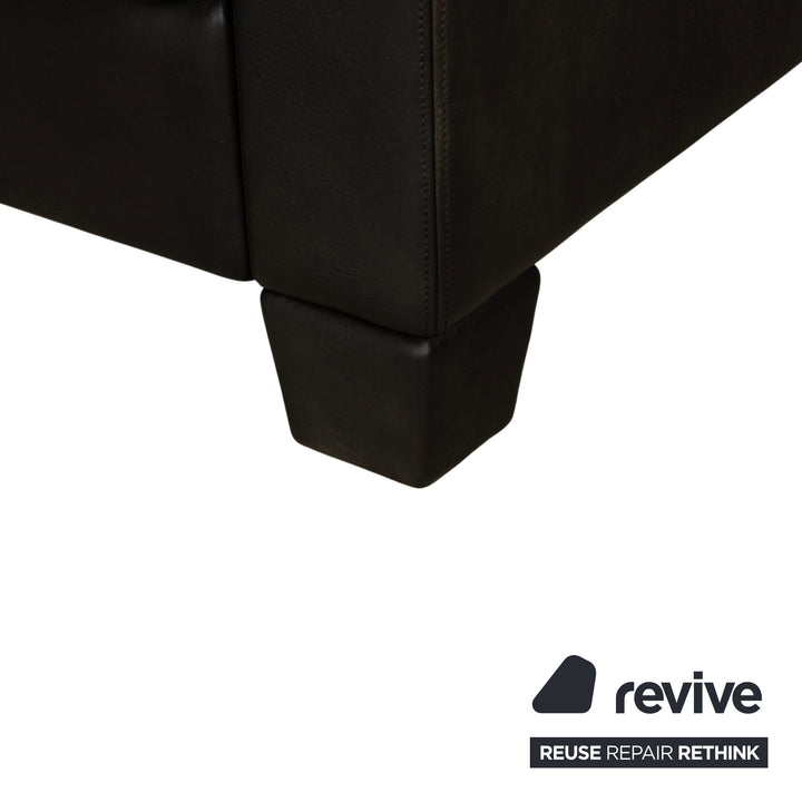 Fauteuil en cuir Sede DS-270 2 places, coloris ardoise noire