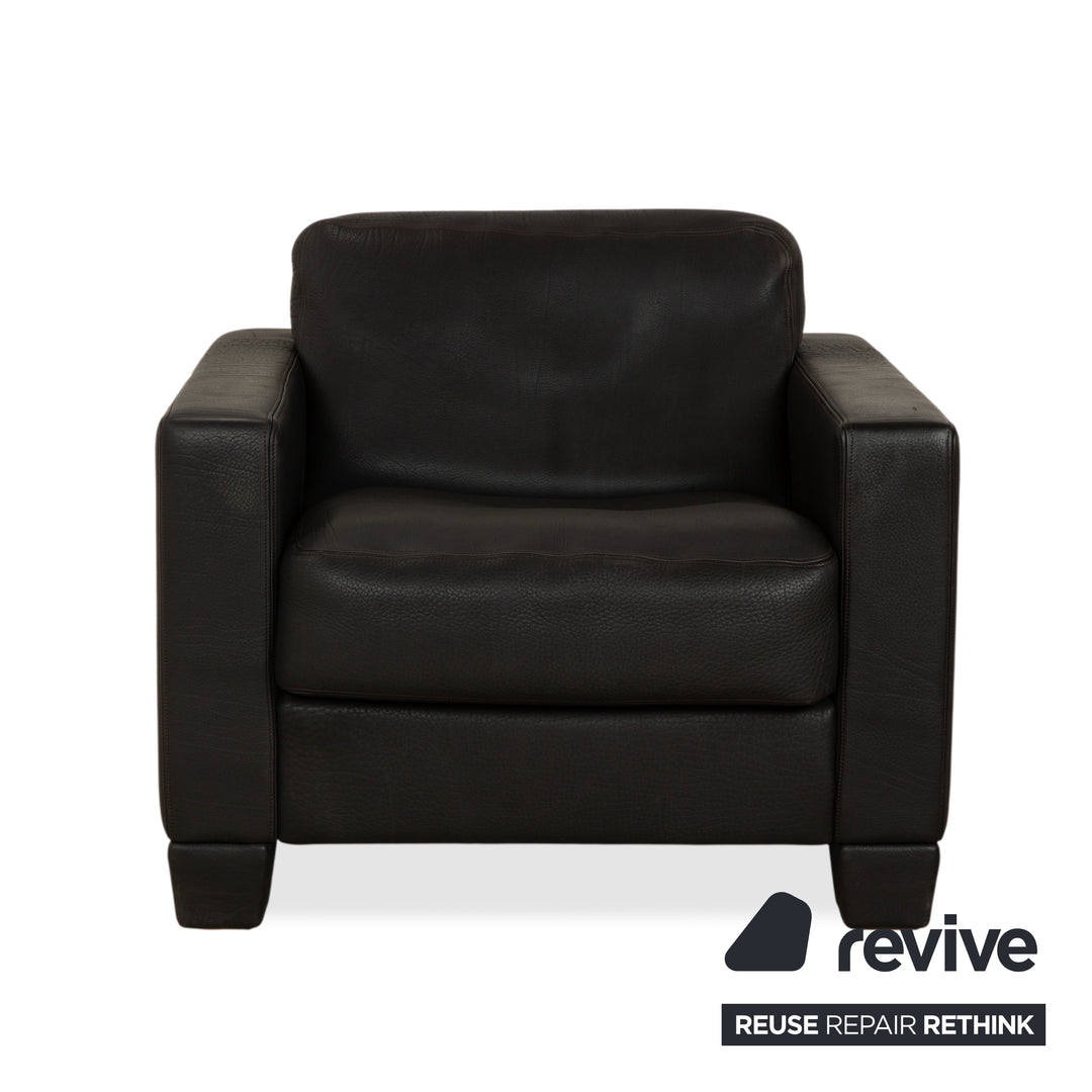 de Sede DS-270 Leather 2x Armchair Black Slate