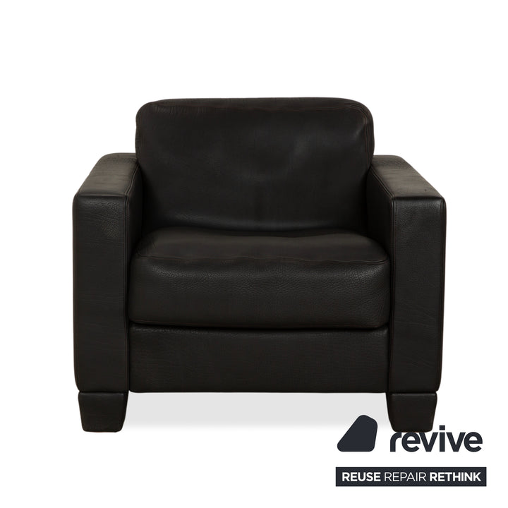 de Sede DS-270 Leather 2x Armchair Black Slate