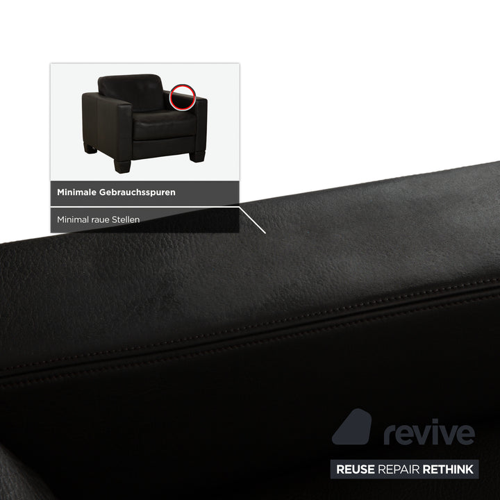 de Sede DS-270 Leather 2x Armchair Black Slate