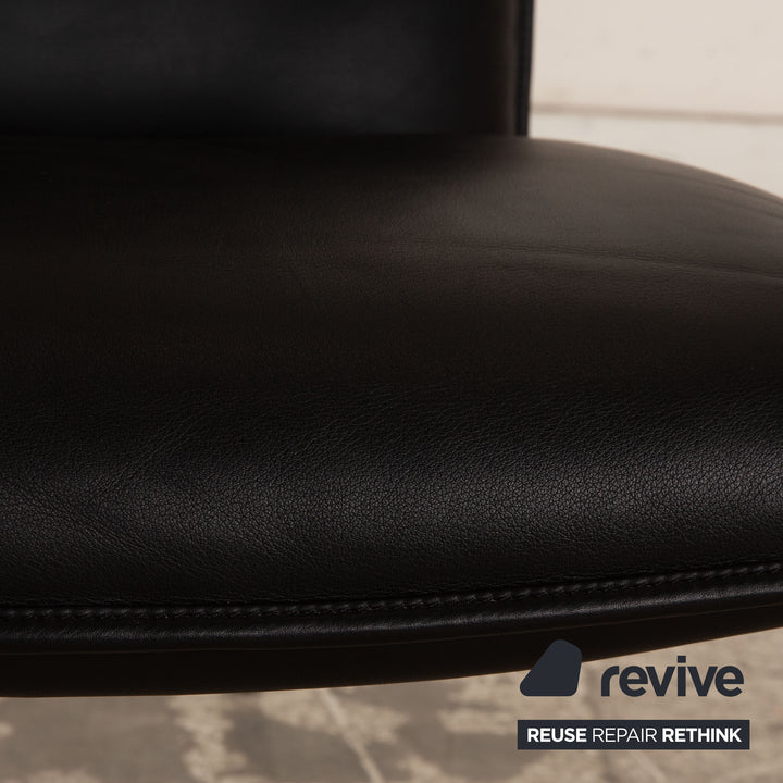 de Sede DS 270 Leder Sessel Garnitur inkl Hocker Schwarz