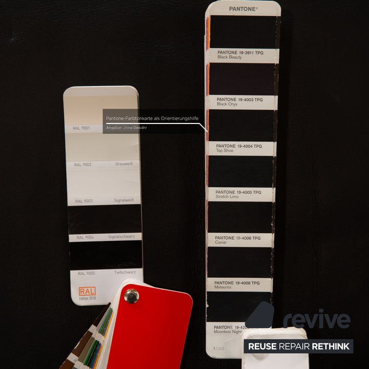 de Sede DS 270 Leder Sessel Garnitur inkl Hocker Schwarz