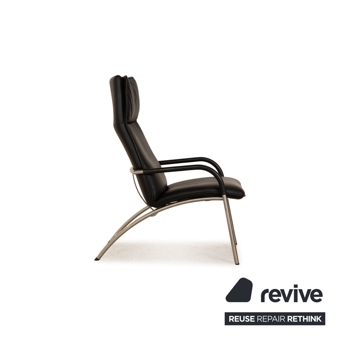 de Sede DS 270 Leder Sessel inkl Hocker Schwarz