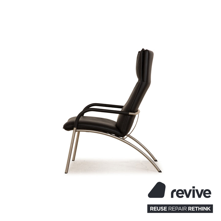 de Sede DS 270 Leder Sessel inkl Hocker Schwarz