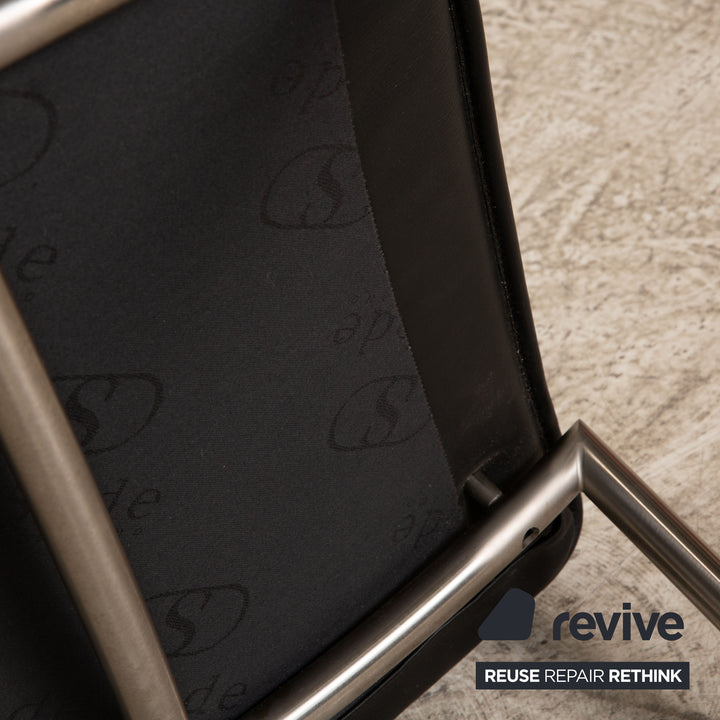 de Sede DS 270 Leder Sessel inkl Hocker Schwarz