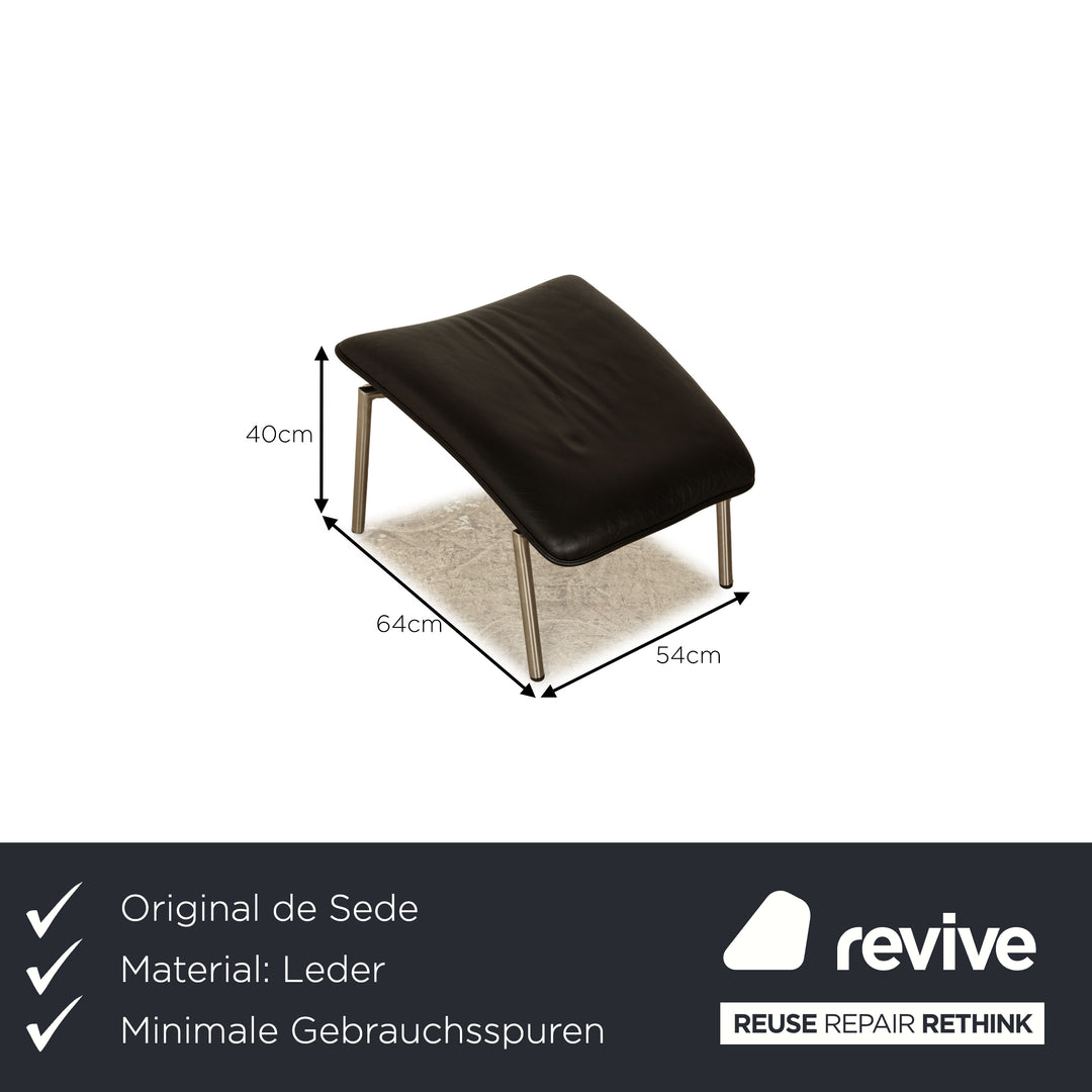 de Sede DS 270 Leder Sessel Schwarz inkl. Hocker