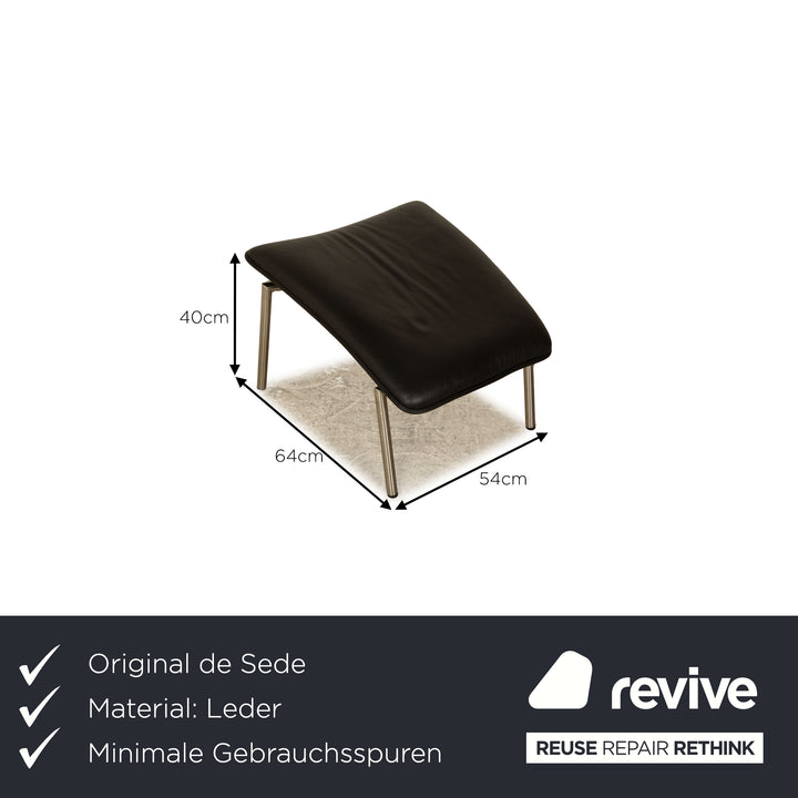 de Sede DS 270 Leder Sessel Schwarz inkl. Hocker